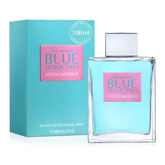 Perfume, Loción Blue Seduction Mujer 200ml Original 