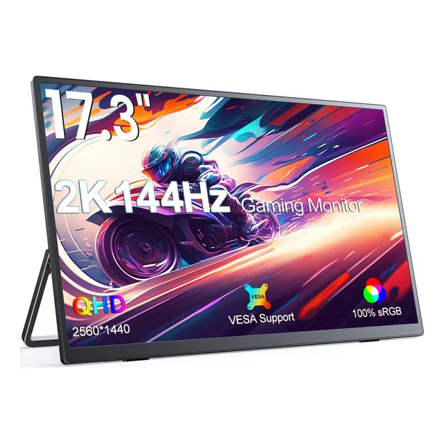 Monitor Gamer Portátil Newsoul 2k 144hz Hdr Pc Pantalla Hdmi Color Negro