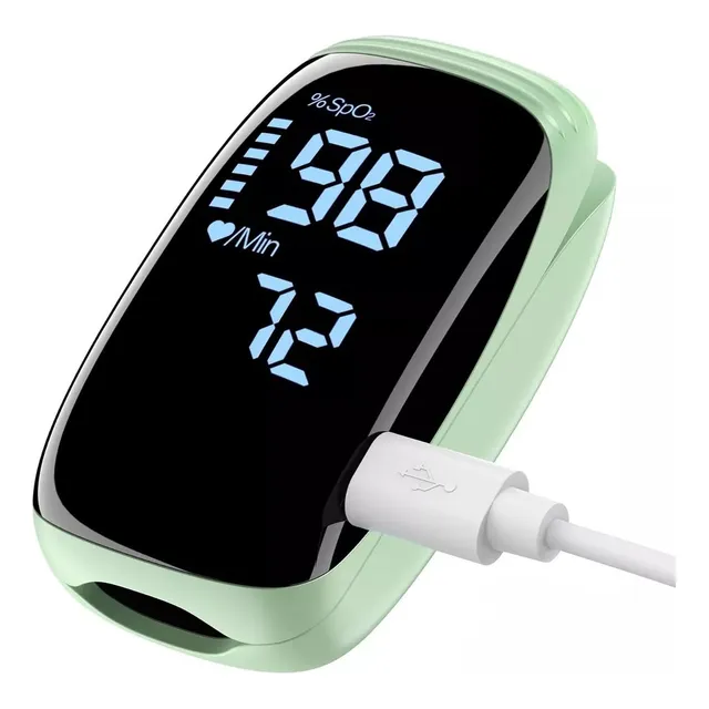 Oxímetro Recargable Para Adulto Pantalla Led Con Cable Usb