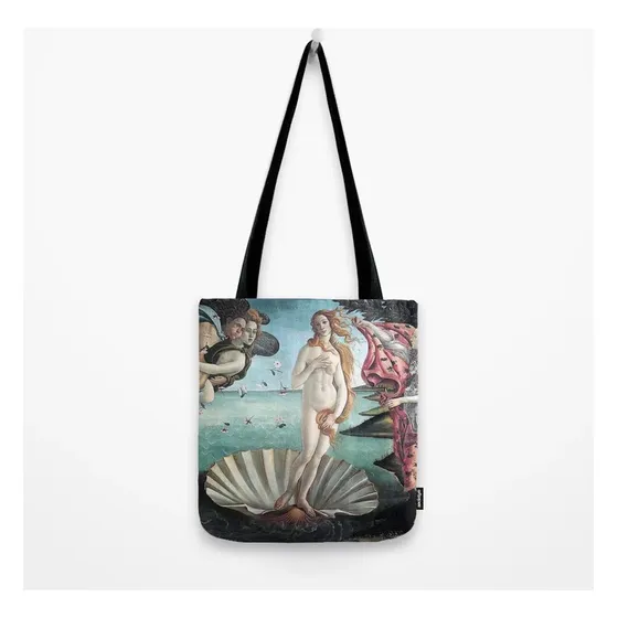 Tote Bag Arte Iconico Bolsa Tela Monet Goya Klimt Hopper Color Birth Of Venus - Botticelli