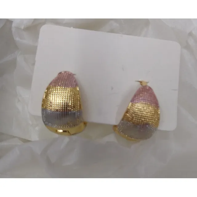 Pack Dos Juego Zarcillos Argollas Cartier Moda Bisuteria