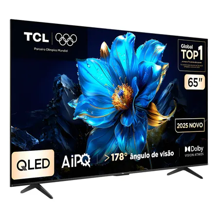 Smart Tv Tcl 65 Polegadas Qled 4k P7k Wifi Bluetooth Google Tv Hdr10+ Dolby Atmos Dolby Vision 65p7k