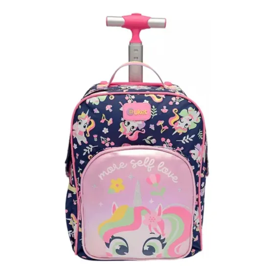 Mochila Escolar Pequena Com Rodinha Uni Encantada - Puket