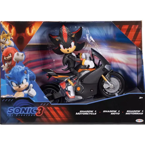 Muñeco Shadow + Moto Sonic The Hedgehog 3 Motorcycle