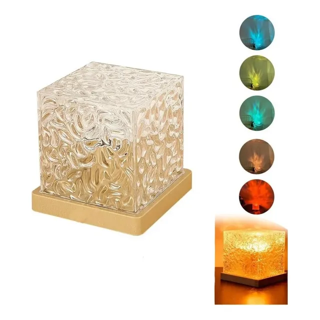 Lámpara Agua Celestial Luces Aurora Boreal 16 Led Decoración