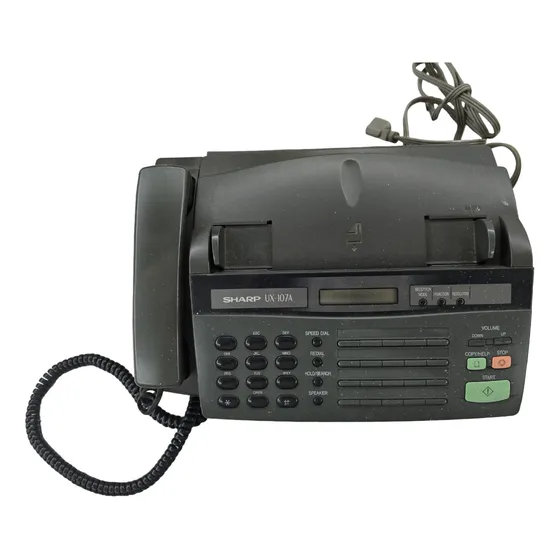 Telefono Fax Sharp Ux-107a - Funcional - Gris Oscuro