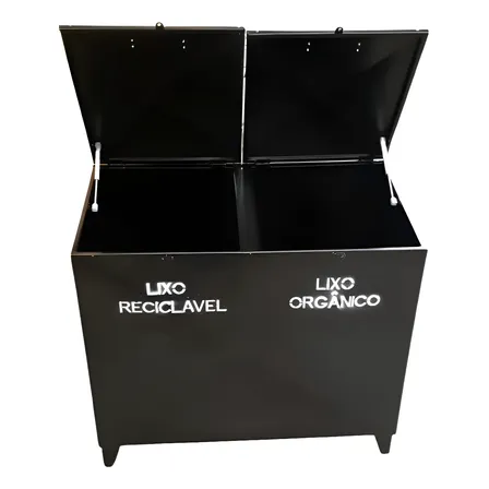 Lixeira Externa Reciclavel E Organico Comercio E Residencia Preto
