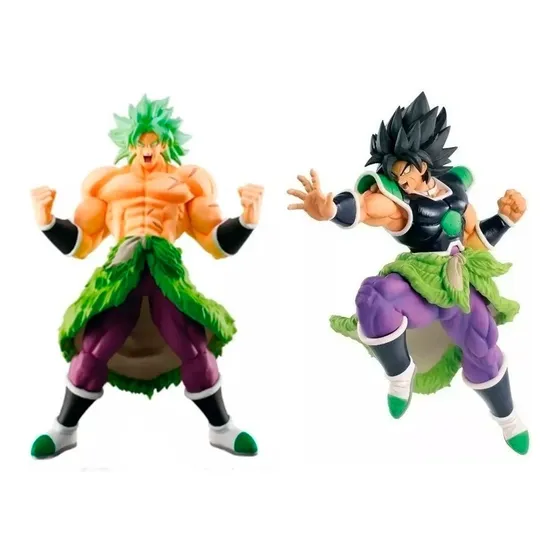 Set X2 Pareja Broly Dragon Ball Super Saiyan 18cm Figuras