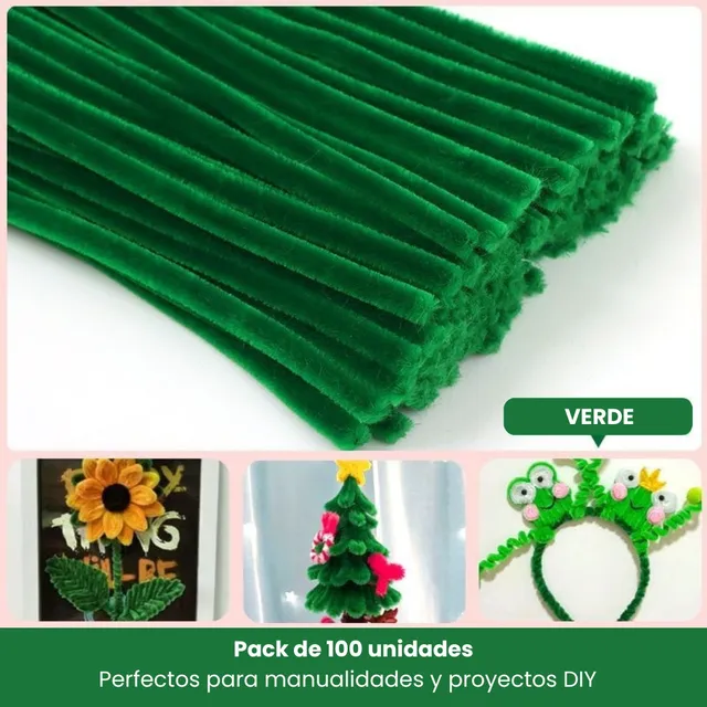 Limpia Pipas Chelines Creativos X 100 Unds - Diy Niños