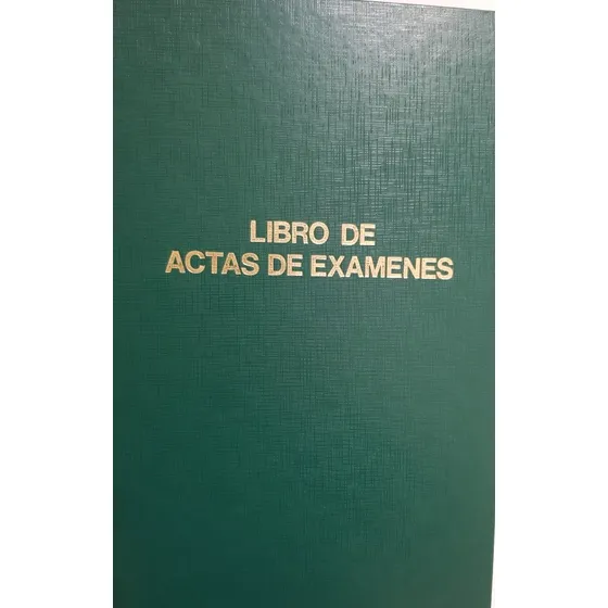 Libro De Actas De Examenes