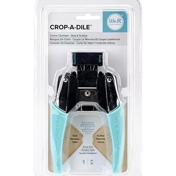 Vieira Crop-a-Dile Corner Chomper Stub, azul claro, color verde
