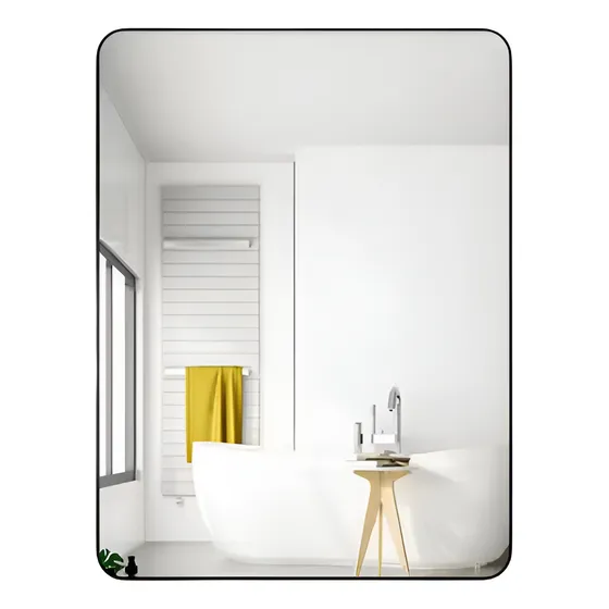 Espejo 50x70 Cm Baño Maquillaje Marco Decorativo Cuantoarte Marco Negro