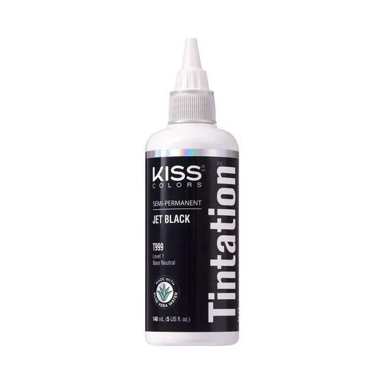 Kiss Tintation Tratamiento Tinte Color Negro Semi-permanente con Aloe