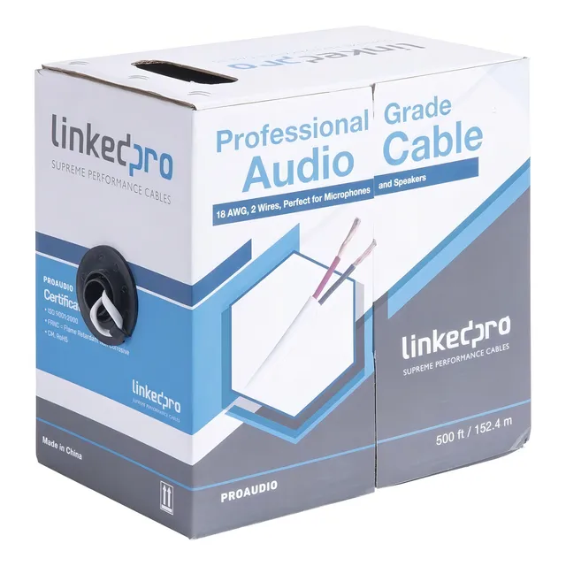 Cable De 152m Para Audio Profesional 2 Conductores Calibre18 Linkedpro