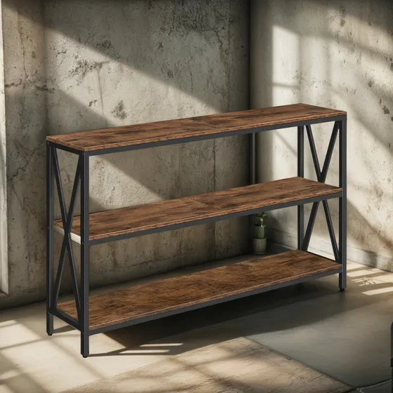 Mahancris 55  Mesa De Sofá, Mesa De Consola Industrial, Mesa