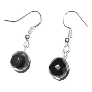 2 Aretes Natural Piedra Turmalina Negra 10 Mm Facetada 2 Aretes Natural Piedra Turmalina Negra 10 Mm Facetada