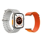 Smartwatch Bluetooth Pantalla 2.1  380mah Dt8 Ultra Max - Gr Silver Gris Naranjo