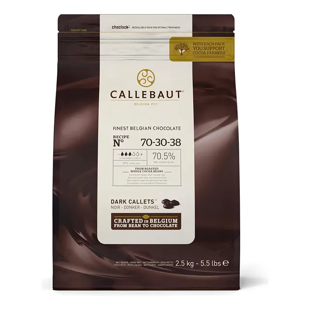Chocolate Amargo 70% Callebaut 2,5 Kg.