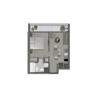 1 dormitorio  |  1 baño