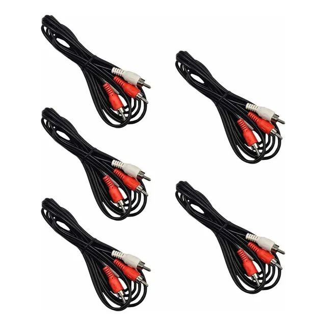 Cable De Audio 2 Plug 2 Plug 1.8 Metros 5pzs