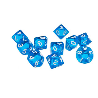 10pcs / Set D10 Diez Caras Dados De Gema Para Juegos De Rpg 10pcs / Set D10 Diez Caras Dados De Gema Para Juegos De Rpg