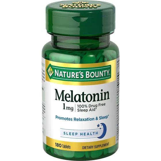 Melatonina Sleep Aid Nature's Bounty, 1 Mg, 180 Comprimidos