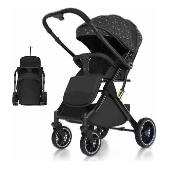 Coche De Paseo Maleta Compacto Reversible Animales Babymine