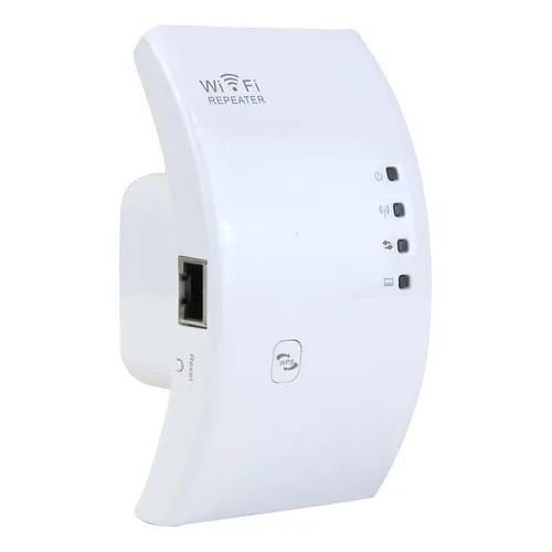 Repetidor Amplificador Inalambrico Extensor De Wifi Curvo Wireless-N Wifi repeater 300mbps Color Blanco