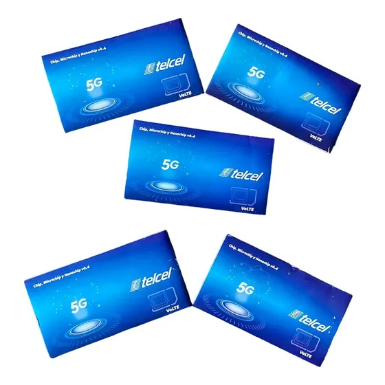 5pz-chip Y Microchip Telcel 3/4g Lte Lada Aguascalientes 449