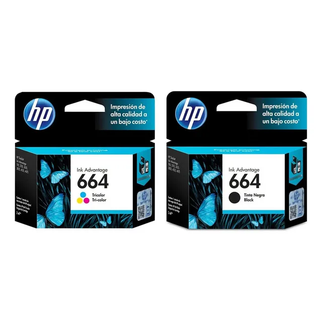 Kit Tinta Hp 664 Negro Tricolor