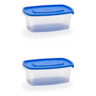 2 Topper Hermético 3.5 Litros Recipiente Rectangular 2 Topper Hermético 3.5 Litros Recipiente Rectangular