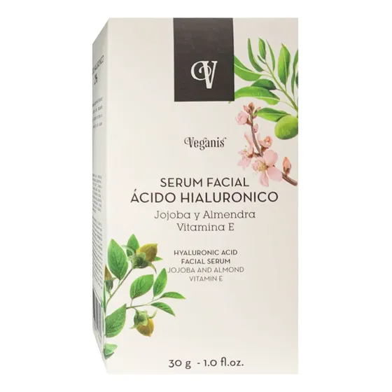 Serum Facial Veganis Con Ácido Hialurónico 2%
