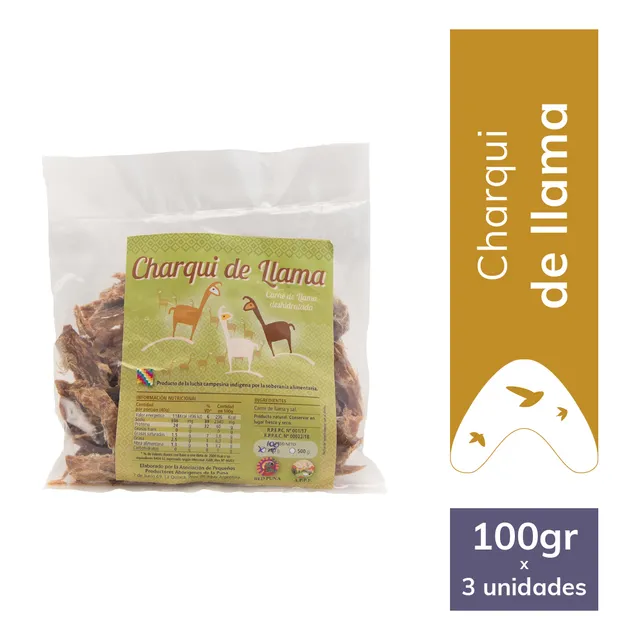 Charqui De Llama. Producto De La Puna Argentina. Pack X 3 U