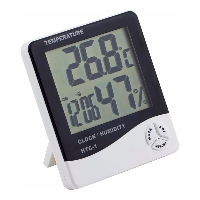Termómetro Higrómetro Ambiental, Reloj , Alarma
