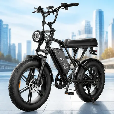 Bicicleta Elétrica Scooter 1000w Bike Lítio 48v 50km Hdj G60 Preto