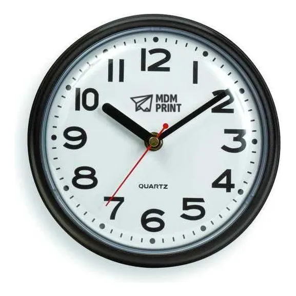 Mdmprint Reloj Pared Analogico Cuarzo 7  Negro