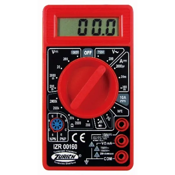 Tester Digital Zurich Zr 160 Multimetro C/ Buzzer
