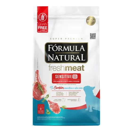 Ração P/caes Adultos Fresh Meat Sensitive Min E Peq 1kg