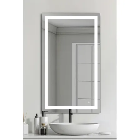 Espejo Luz Led De Pared Tocador Baño Touch Cambio 3 Luces