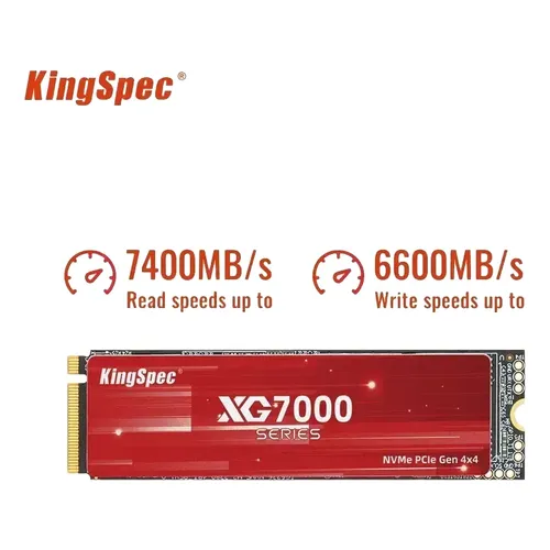 SSD M.2 NVMe KingSpec XG7000 1TB 2242 PCIe 4.0 7200MB/s Lectura