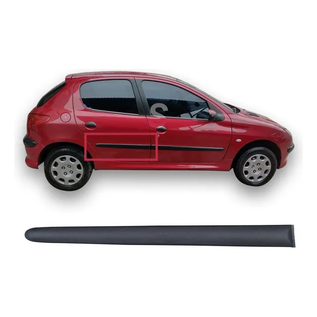 Bagueta Puerta Trasera Peugeot 206 5p 1998/2007 Negra