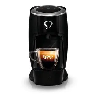 Cafeteira Tres Corações Touch automática preta para cápsulas monodose
