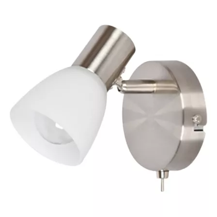 Aplique Velador 1 Luz E14 Móvil C/ Interruptor Tecla Acero