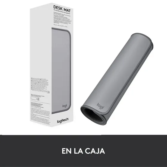 Logitech Desk Mat Studio Series, Alfombrilla De Escritorio Color Gris