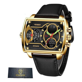 Reloj Electrónico Luminoso De Cuero Foxbox Business Reloj Electrónico Luminoso De Cuero Foxbox Business