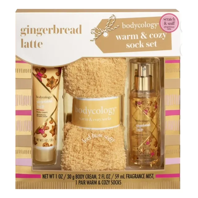 Gingerbread Latte Bodycology Set De Regalo Navideño Y Medias