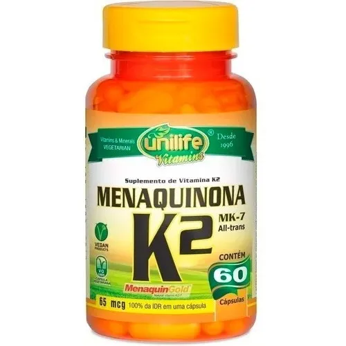 Vitamina K2 Menaquinona Mk7 Unilife - 60 Cápsulas
