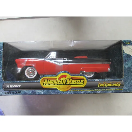 Ertl American Musculo '56 sunliner Convertible Rojo Negro 1:
