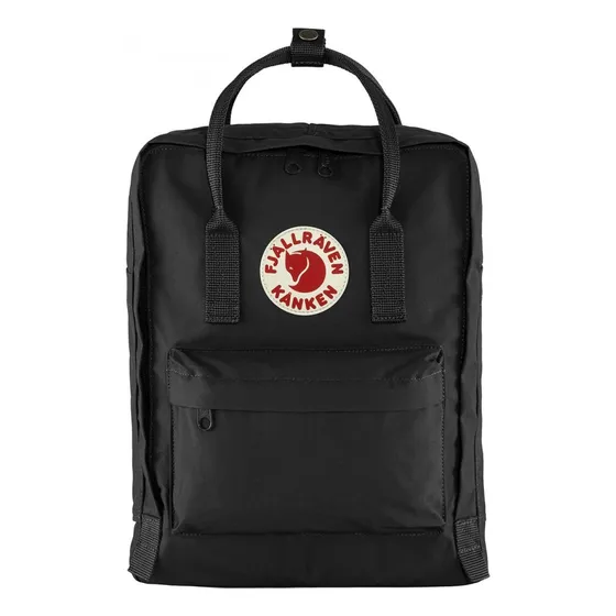 Mochila Fjallraven Kanken F23510 Color Negro Diseño De La Tela Liso 16 L