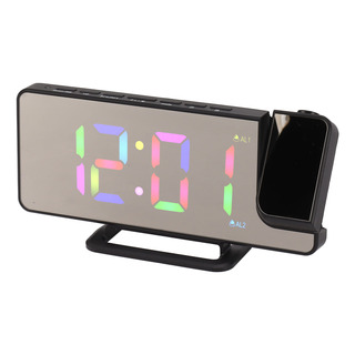 Reloj Digital Rgb Led Con Proyección De Espejo Con Pantalla Reloj Digital Rgb Led Con Proyección De Espejo Con Pantalla